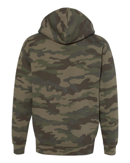 Independent Trading Co. Unisex Heavyweight Full-Zip Hooded Sweatshirt IND4000Z #color_Forest Camo