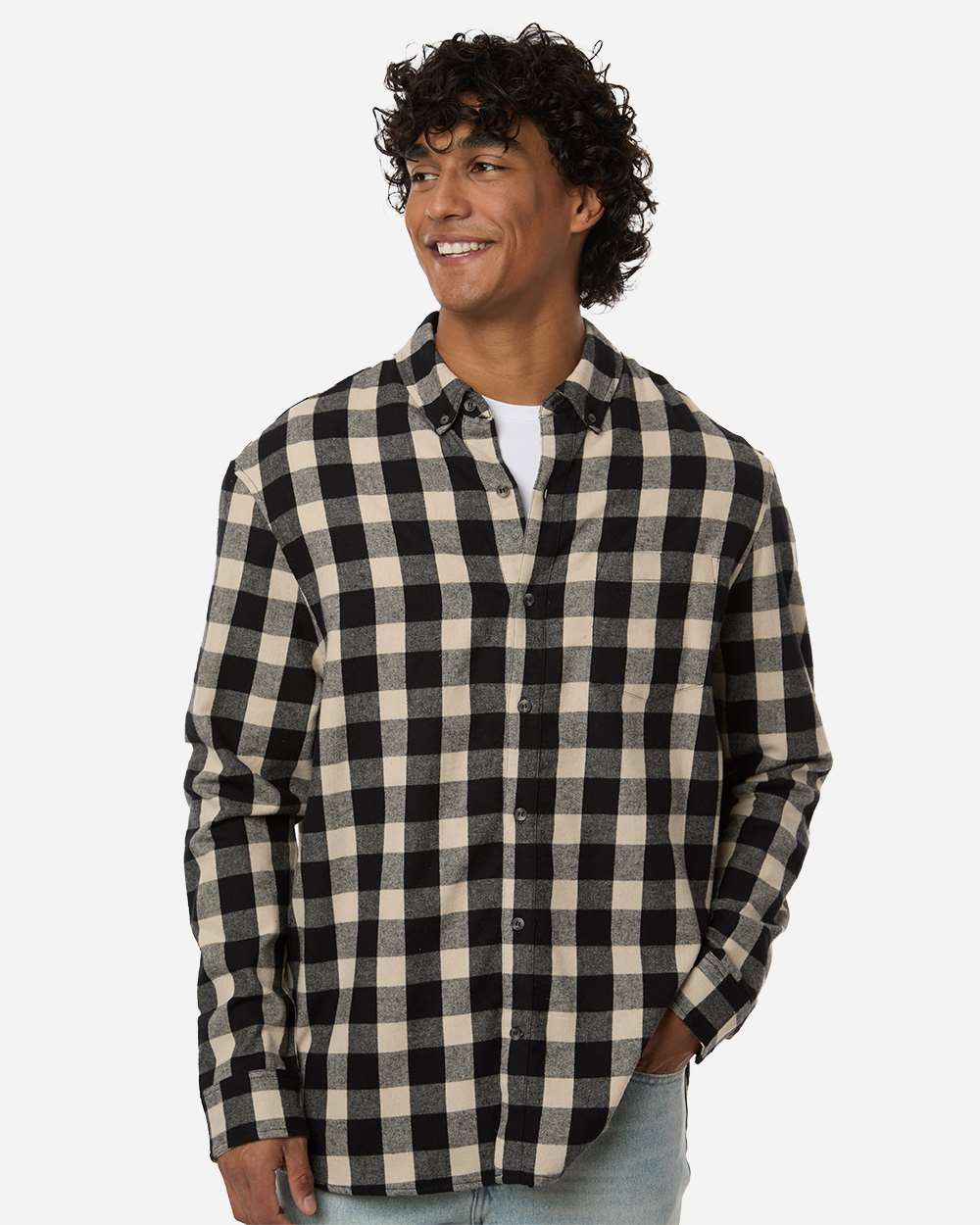 #colormdl_Black/ Ecru Buffalo Plaid