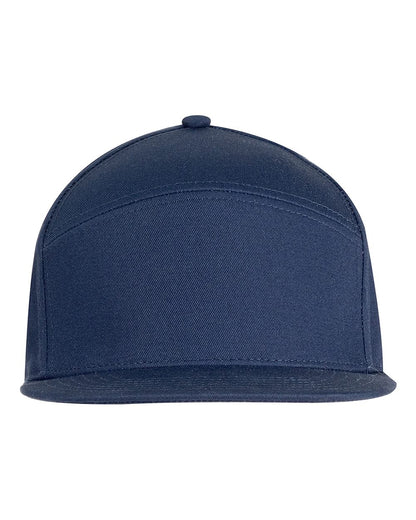 Big Accessories Hybrid Flat Bill Cap BA709 #color_Navy