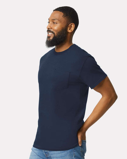 Gildan Unisex Ultra Cotton® Pocket T-Shirt 2300 #colormdl_Navy