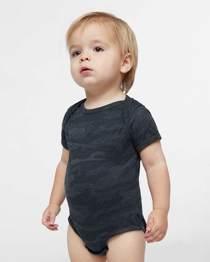 Rabbit Skins Infant Fine Jersey Bodysuit 4424 #colormdl_Storm Camo