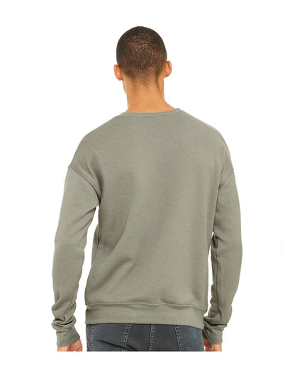 BELLA + CANVAS Unisex Sponge Fleece Drop Shoulder Crewneck Sweatshirt 3945 #colormdl_Heather Stone