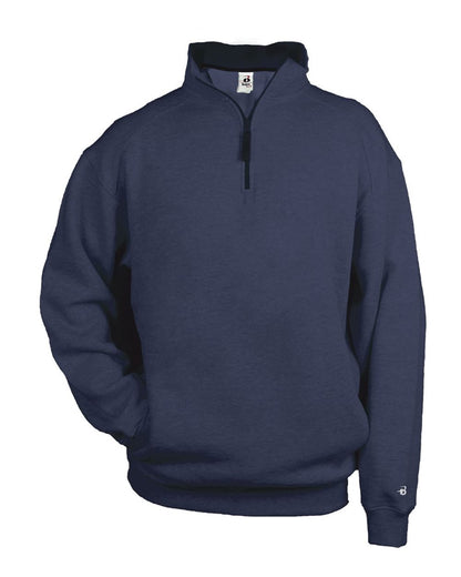 Badger Quarter-Zip Fleece Pullover 1286 #color_Navy