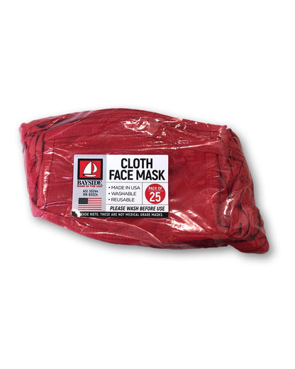 Bayside USA-Made 100% Cotton Face Mask 1900 #color_Red