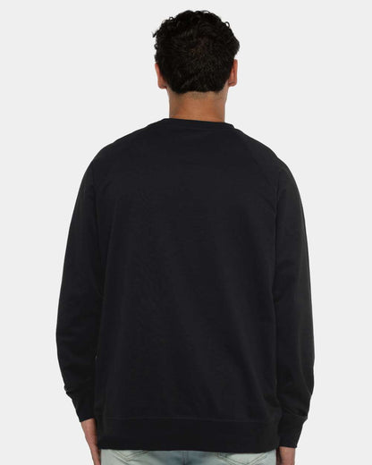 Next Level Laguna Raglan Crewneck Sweatshirt 9000 #colormdl_Black