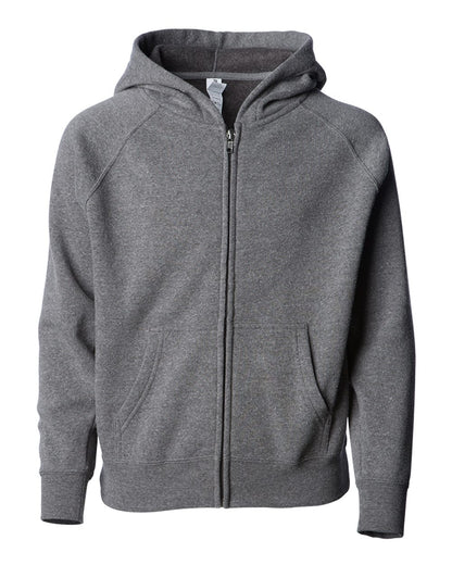 Independent Trading Co. Youth Lightweight Special Blend Raglan Zip Hood PRM15YSBZ #color_Nickel