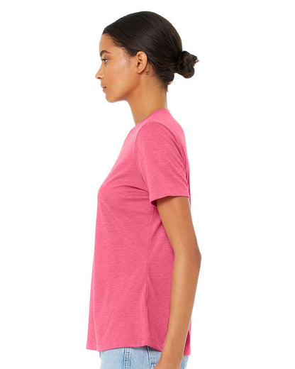 BELLA + CANVAS Women’s Relaxed Fit Triblend Tee 6413 #colormdl_Charity Pink Triblend