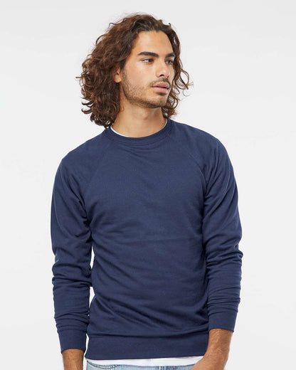 Independent Trading Co. Unisex Icon Lightweight Loopback Terry Crewneck Sweatshirt SS1000C #colormdl_Indigo