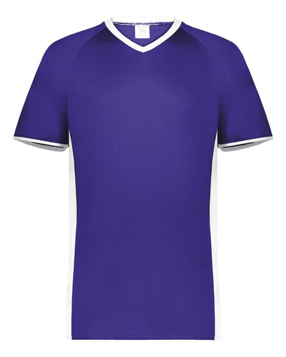 Augusta Sportswear Cutter V-Neck Jersey 6907 #color_Purple/ White