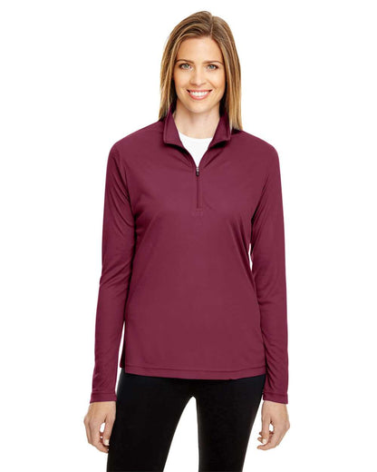 Team 365 Women's Zone Performance Quarter-Zip Pullover TT31W #colormdl_Sport Maroon