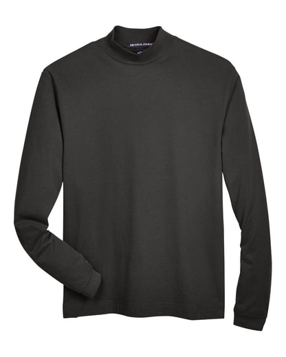 Devon & Jones Unisex Sueded Jersey Mock Neck T-Shirt D420 #color_Black