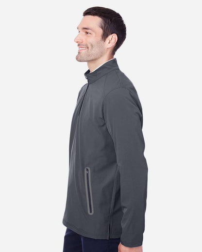 North End Men's Quest Stretch Quarter-Zip Pullover NE401 #colormdl_Carbon/ Black