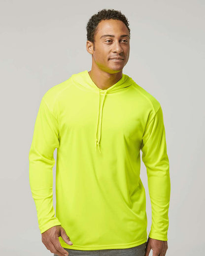 Badger B-Core Hooded Long Sleeve T-Shirt 4105 #colormdl_Safety Yellow