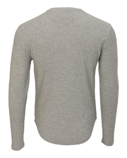 Boxercraft Men's Waffle Knit Long Sleeve T-Shirt BM3103 #color_Oxford Heather