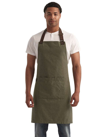 Artisan Collection by Reprime Annex Oxford Bib Apron RP144 #colormdl_Moss