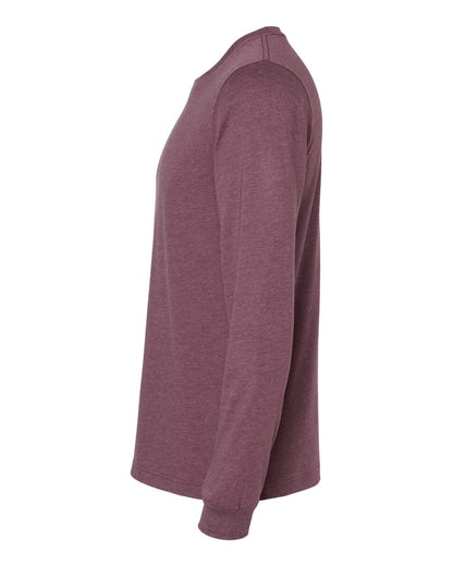 BELLA + CANVAS Heather CVC Long Sleeve Tee 3501CVC #color_Heather Maroon