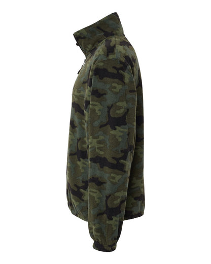 Burnside Polar Fleece Quarter-Zip Pullover 3052 #color_Green Camo