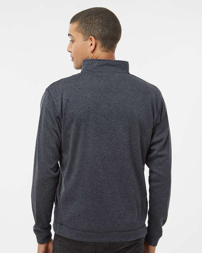 J. America Men's Cosmic Fleece Quarter-Zip Sweatshirt 8614 #colormdl_Onyx Fleck