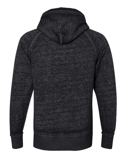 J. America Men's Vintage Zen Fleece Hooded Sweatshirt 8915 #color_Twisted Black