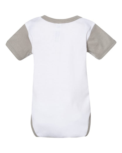 Rabbit Skins Infant Baby Rib Bodysuit 4400 #color_White/ Titanium