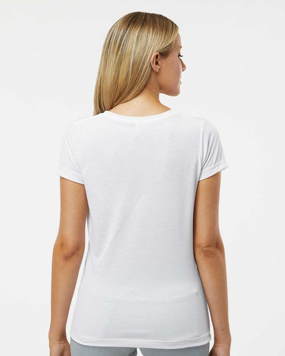 SubliVie Women's Polyester Sublimation Tee 1510 #colormdl_White