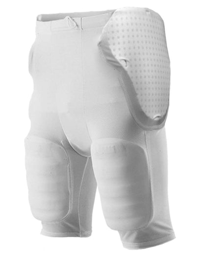 Alleson Athletic Five Pad Football Girdle 695PG #color_White