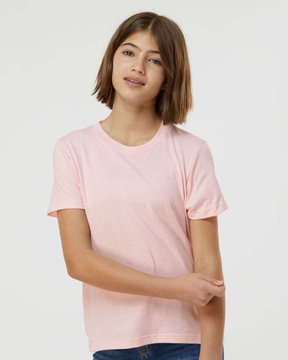 Tultex Youth Fine Jersey T-Shirt 235 #colormdl_Pink