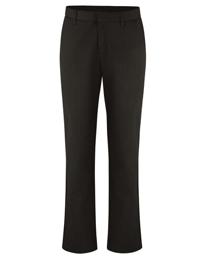 Dickies Women's Industrial Flat Front Pants - Extended Sizes FP92EXT #color_Black - 37 Unhemmed