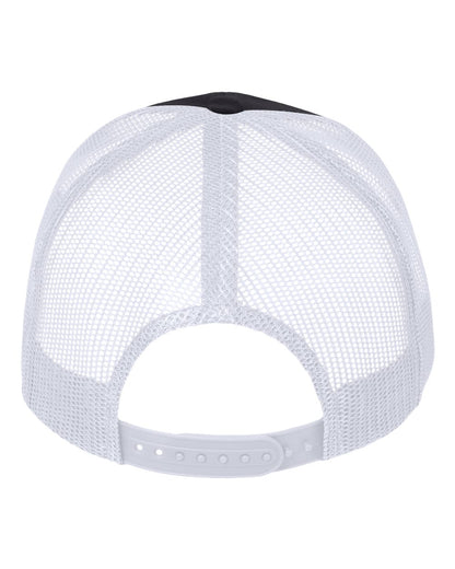Valucap Mesh-Back Twill Trucker Cap VC400 #color_Charcoal/ White