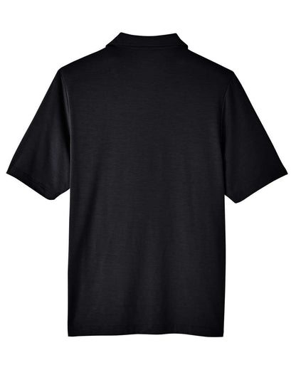 North End Men's JAQ Snap-Up Stretch Performance Polo NE100 #color_Black