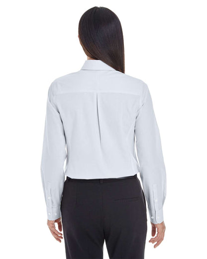 Devon & Jones Women's Crown Collection® Striped Woven Dress Shirt DG534W #colormdl_Silver/ White