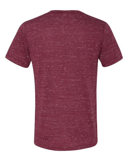 BELLA + CANVAS Textured Jersey V-Neck Tee 3655 #color_Maroon Marble