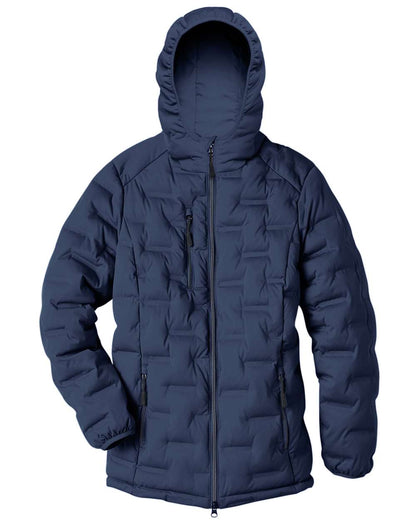 North End Women's Loft Puffer Jacket NE708W #color_Classic Navy/ Carbon