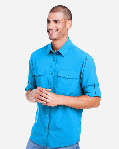 CORE365 Men's Ultra UVP® Marina Shirt CE510L #colormdl_Electric Blue