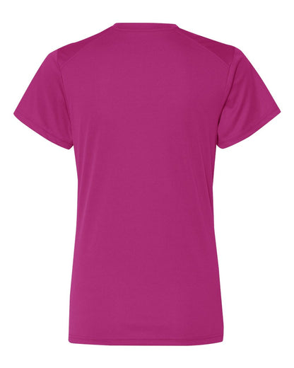 Badger Women’s B-Core V-Neck T-Shirt 4162 #color_Hot Pink