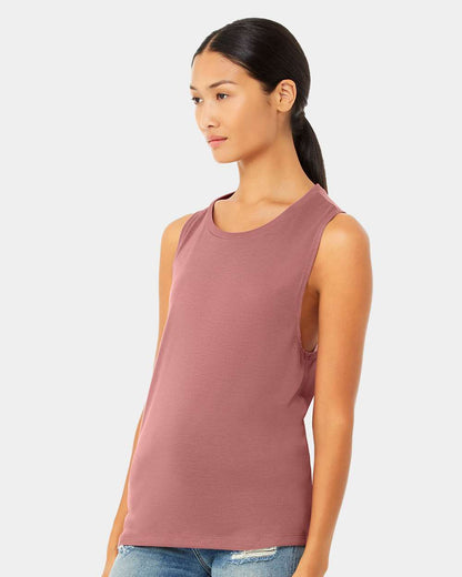 BELLA + CANVAS Women's Flowy Scoop Muscle Tank 8803 #colormdl_Mauve