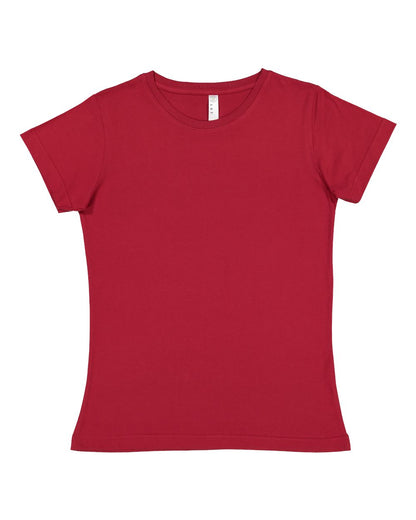 LAT Women's Fine Jersey Tee 3516 #color_Garnet