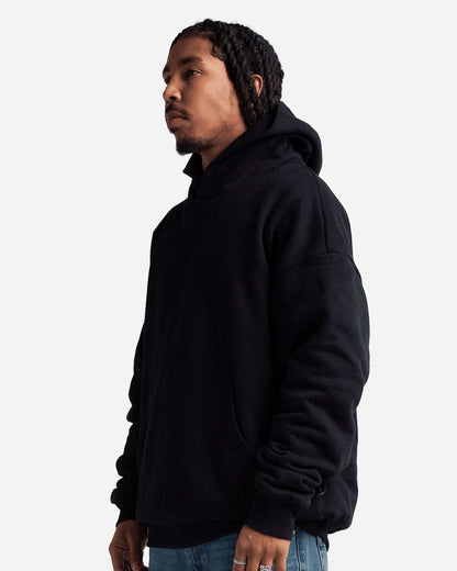 Shaka Wear Men's Garment-Dyed Double Layer Reversible Hooded Sweatshirt SHDLP #colormdl_Black