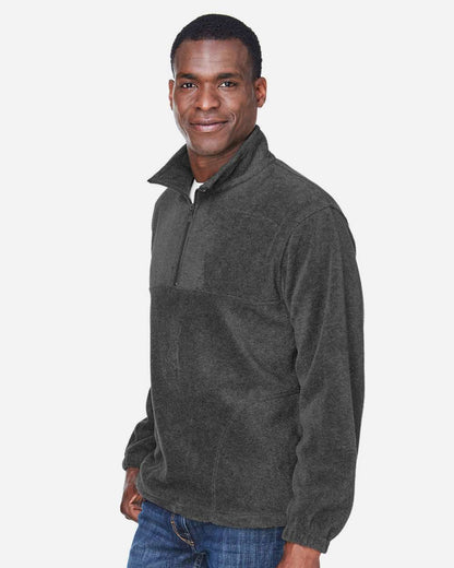 Harriton Men's Fleece Quarter-Zip Pullover M980 #colormdl_Charcoal
