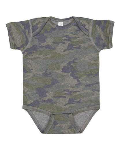 Rabbit Skins Infant Fine Jersey Bodysuit 4424 #color_Vintage Camo