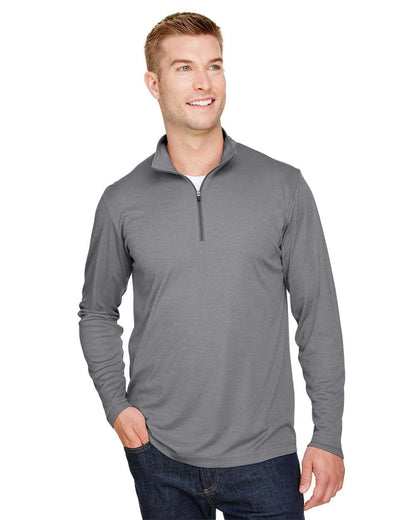 Team 365 Men's Zone Sonic Heather Performance Quarter-Zip Pullover TT31H #colormdl_Dark Grey Heather