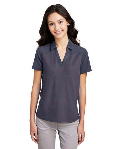 CORE365 Women's Fusion ChromaSoft™ Colorblock Polo CE112CW #colormdl_Classic Navy/ Classic Navy Heather