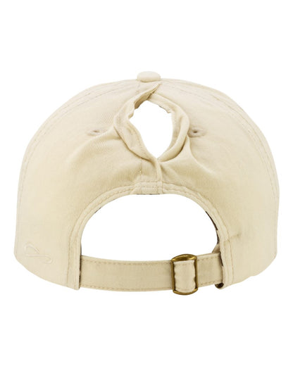 Infinity Her Women's Pigment-Dyed with Fashion Undervisor Cap CASSIE #color_Vanilla/ Longhorn