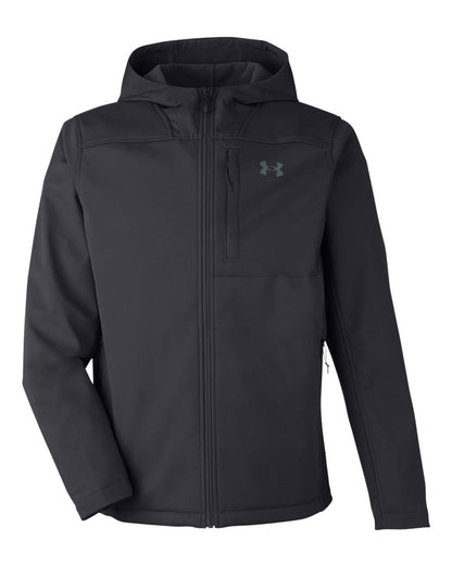 Under Armour Men's ColdGear® Infrared Shield 2.0 Hooded Jacket 1371587 #color_Black/ PTC Grey