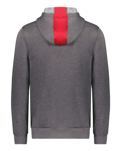 Augusta Sportswear Eco Revive™ Three-Season Triblend Fleece Hooded Sweatshirt 6865 #color_Scarlet/ Carbon Heather