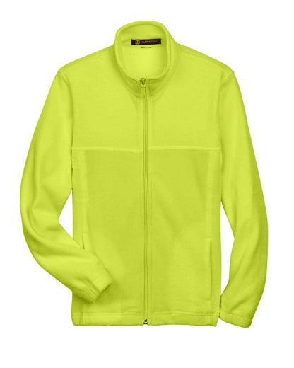 Harriton Youth Full-Zip Fleece M990Y #color_Safety Yellow