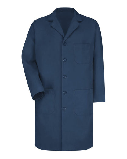 Red Kap Unisex Extended Sizes Button Front Lab Coat KP14EXT #color_Navy