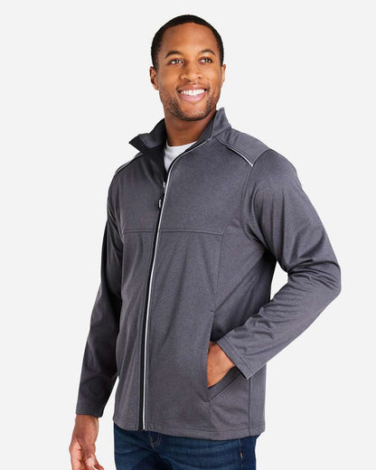 CORE365 Men's Techno Lite Three-Layer Knit Tech-Shell CE708 #colormdl_Carbon Heather