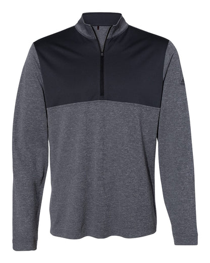 Adidas Lightweight Quarter-Zip Pullover A280 #color_Black Heather/ Carbon