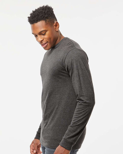 Tultex Heavyweight Jersey Long Sleeve T-Shirt 291 #colormdl_Heather Charcoal